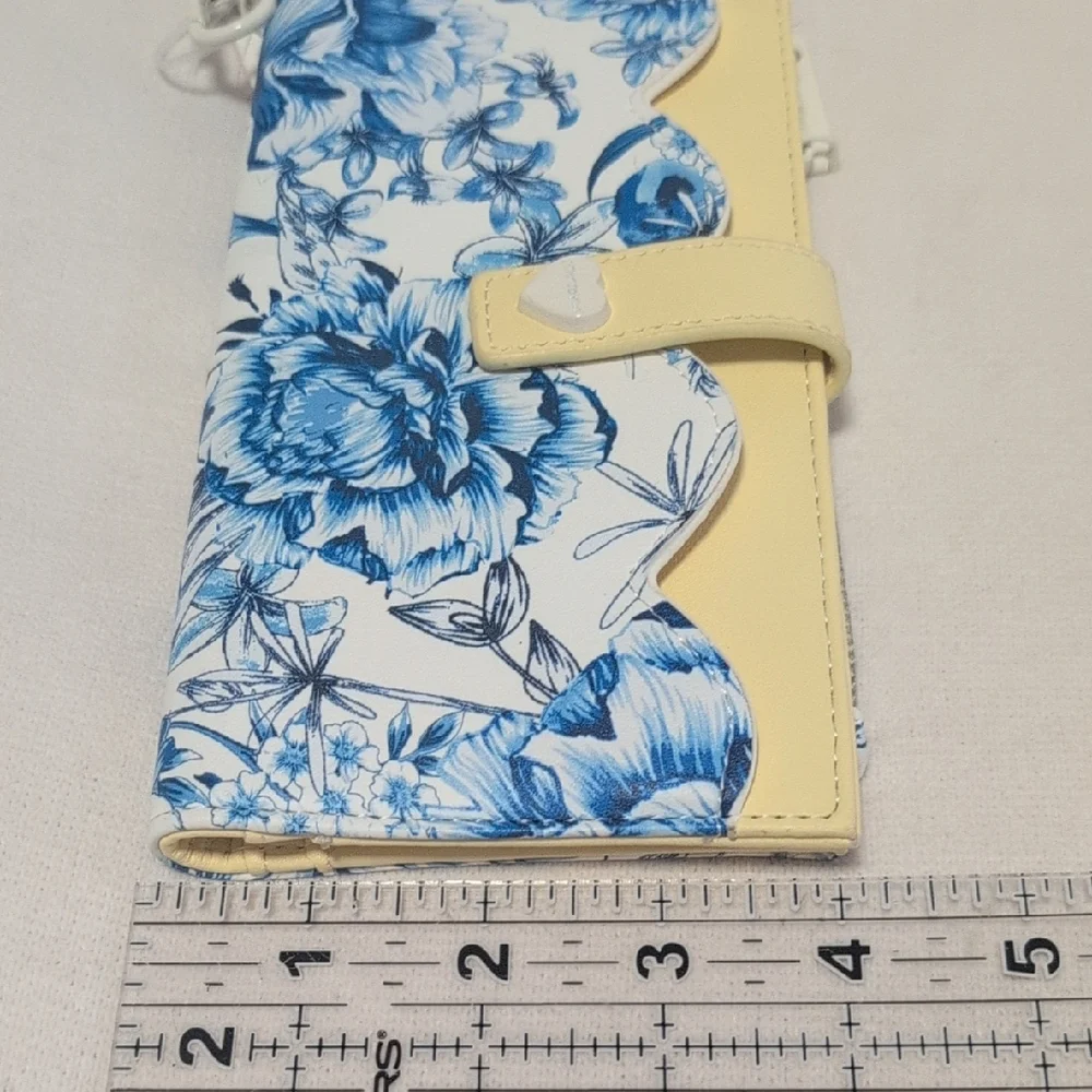 Betsey Johnson Blue Floral Wristlet Clutch